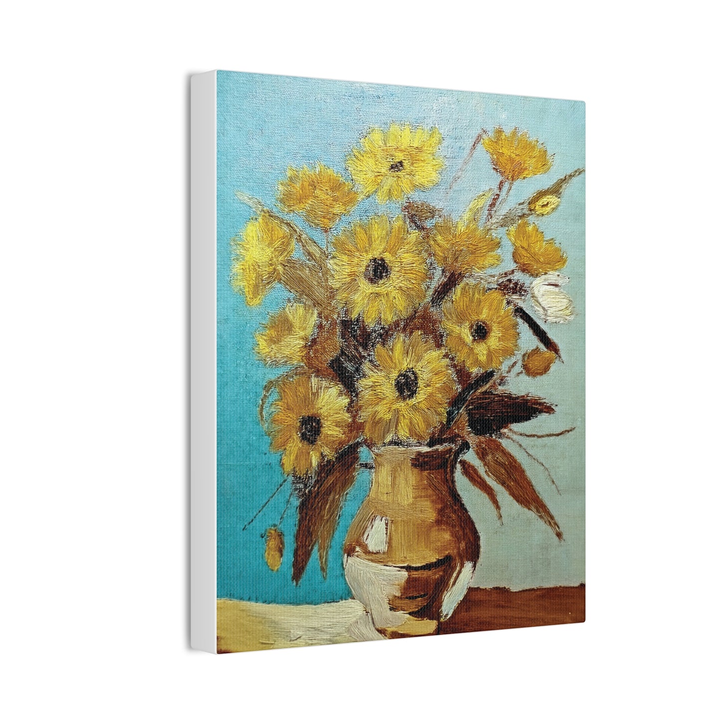 Sunflower Canvas Wall Art, Vibrant Flower Painting, Home Decor, Art for Living Room, Gift for Art Lovers, Floral Artwork