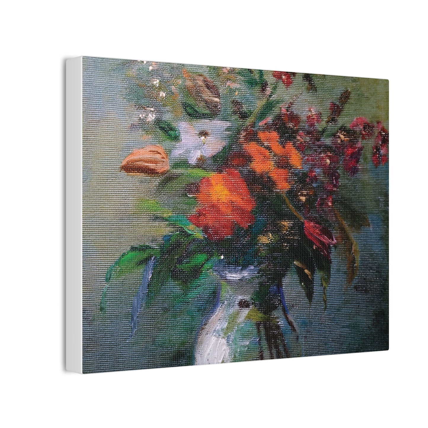 Vibrant Floral Canvas Art Print, Home Decor, Wall Art, Gift for Art Lovers, Modern Decor