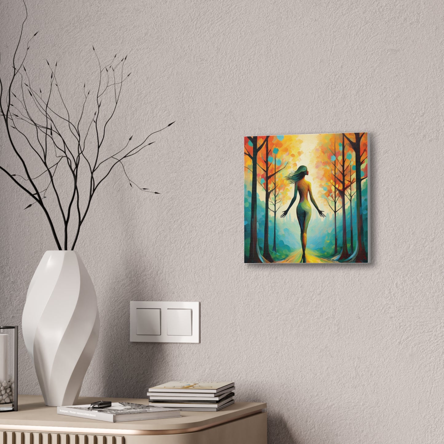 Whimsical Tree Path Canvas Print, Home Decor, Wall Art, Gift for Nature Lovers, Autumn Decor, Inspirational Artwork