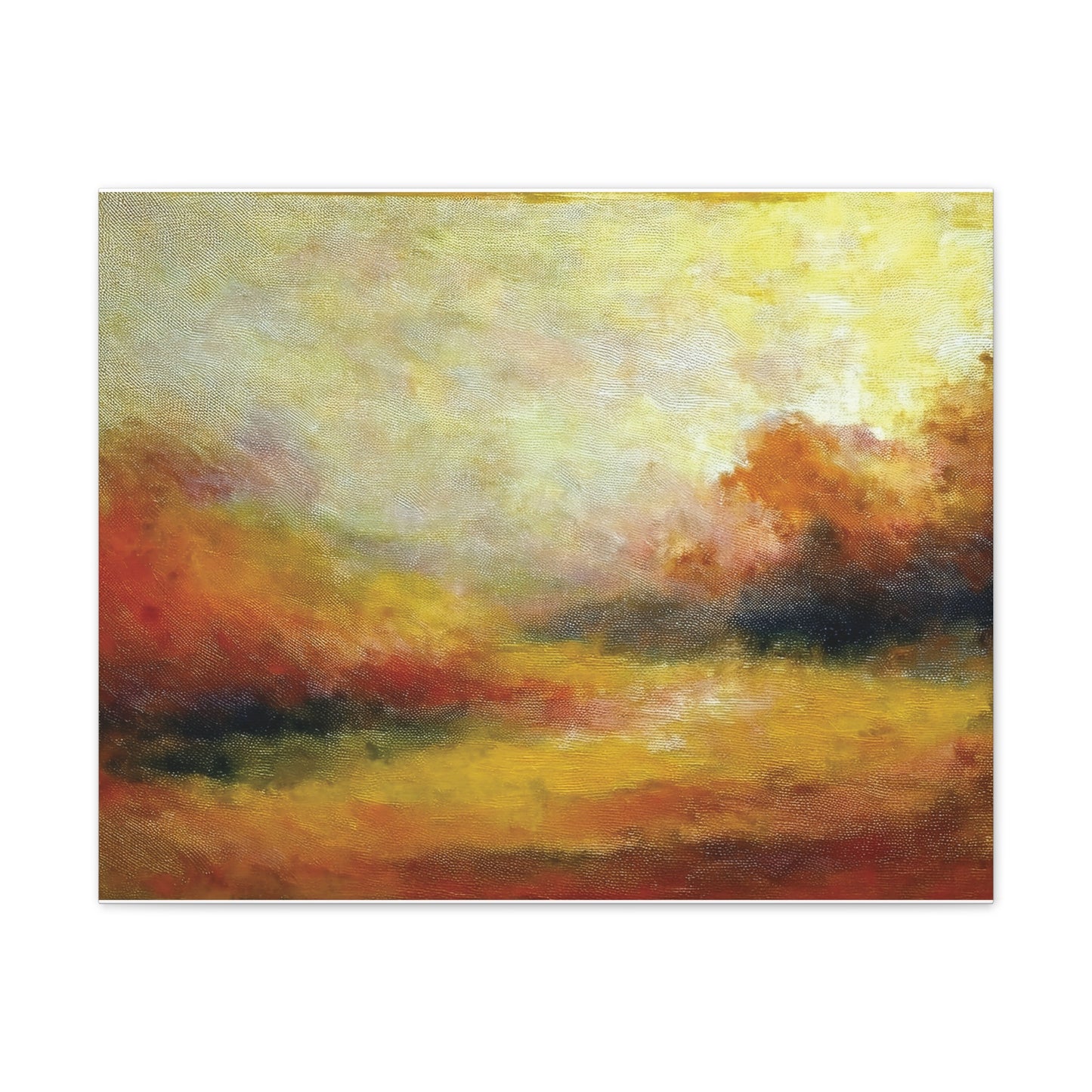 Vibrant Canvas Art Print, Stretched Wall Decor for Living Room, Abstract Landscape Artwork, Home Decoration, Gift for Art Lovers
