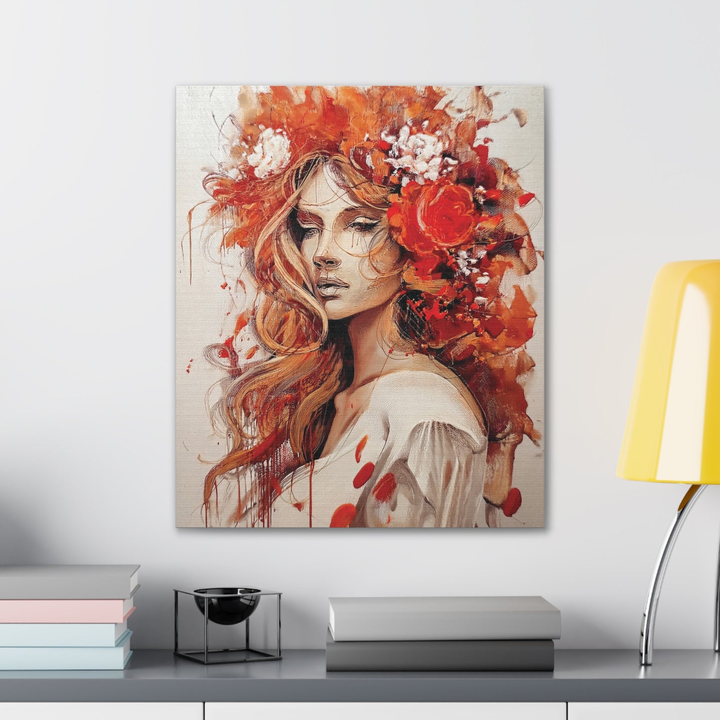 Floral Canvas Wall Art, Vibrant Decor for Home, Elegant Gift, Boho Chic Art Piece, Perfect for Birthdays, Weddings, and Anniversaries