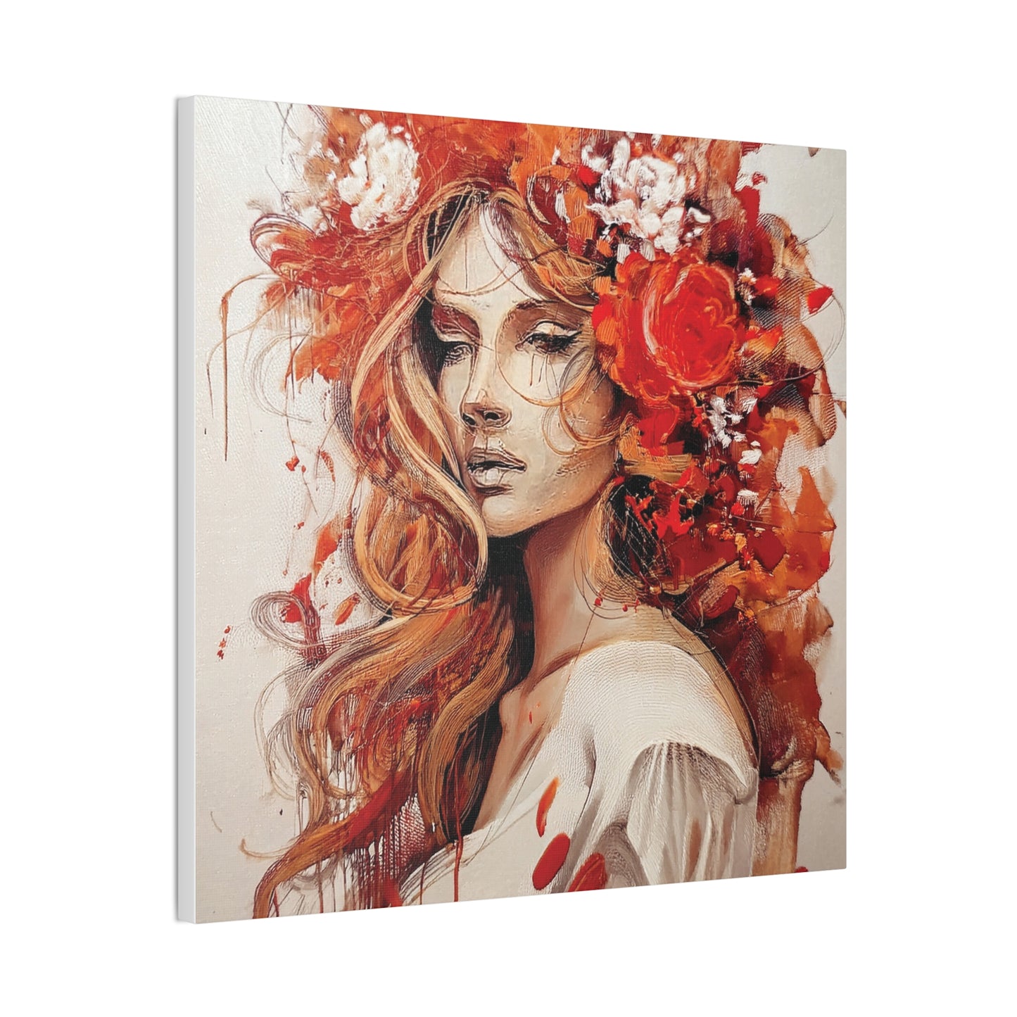 Floral Canvas Wall Art, Vibrant Decor for Home, Elegant Gift, Boho Chic Art Piece, Perfect for Birthdays, Weddings, and Anniversaries