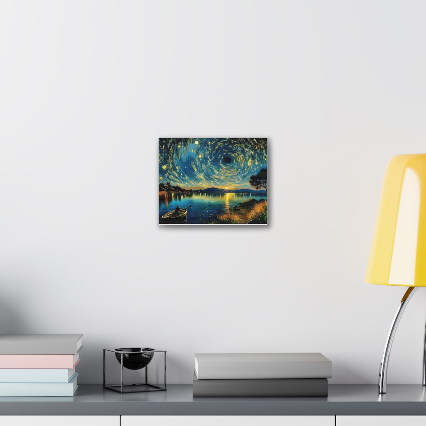 Starry Night Canvas Art - Stunning Wall Decor, Perfect Gift for Home, Office, Art Lovers, Night Sky, Space Enthusiasts