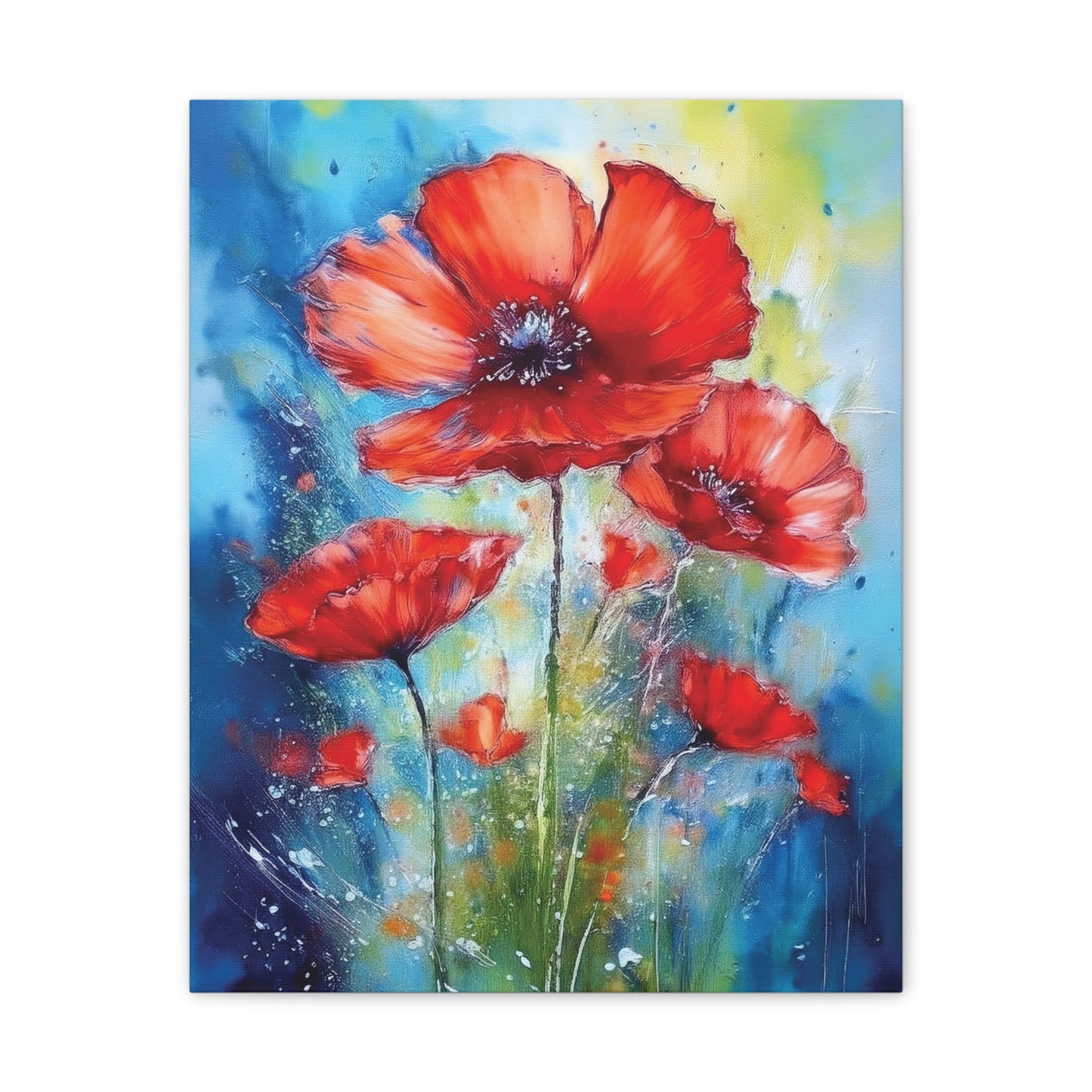 Vibrant Floral Canvas Art Print, Home Decor, Wall Hanging, Living Room Decor, Gift for Her