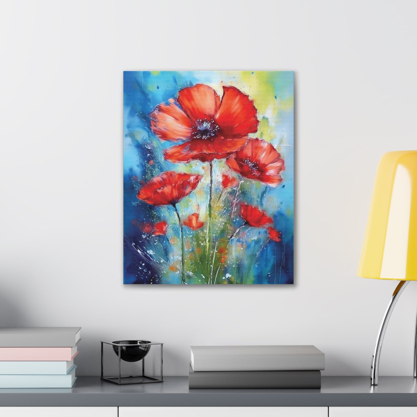 Vibrant Floral Canvas Art Print, Home Decor, Wall Hanging, Living Room Decor, Gift for Her