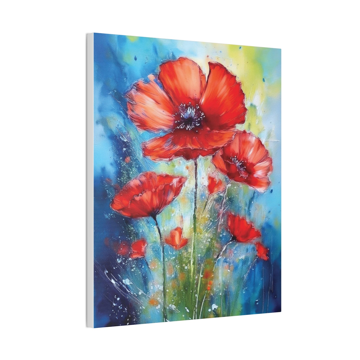 Vibrant Floral Canvas Art Print, Home Decor, Wall Hanging, Living Room Decor, Gift for Her