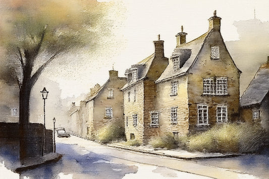 Misty Morning in the Village