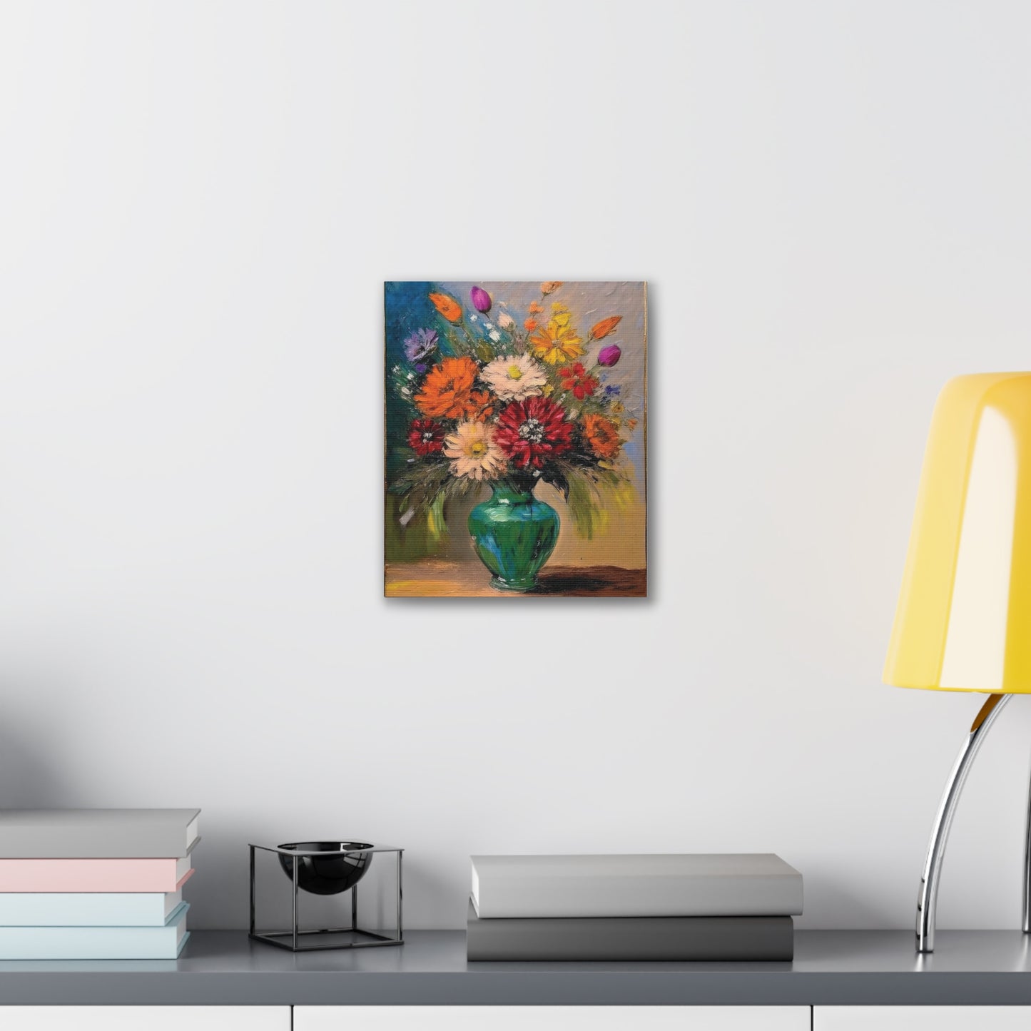 Floral Canvas Art Print, Vibrant Flower Wall Decor, Home Decoration, Gift for Nature Lovers, Colorful Artwork for Celebrations