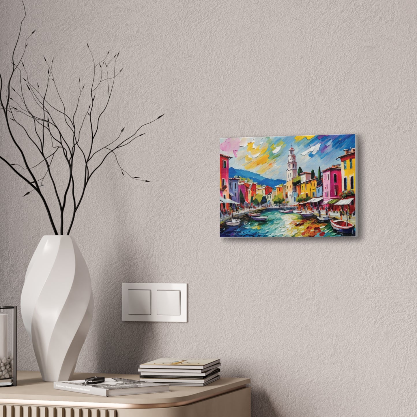 Vibrant Canvas Wall Art, Colorful Landscape Print, Home Decor, Gift for Art Lovers, Living Room Decoration