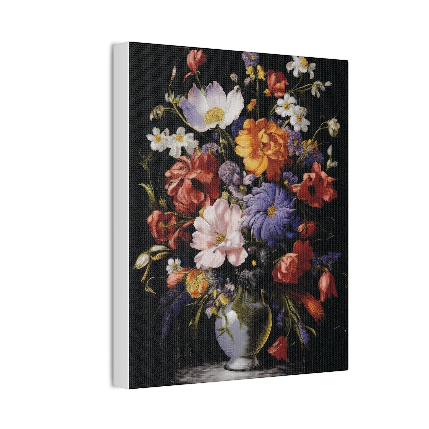 Floral Canvas Art Print, Wall Decor for Home, Vibrant Flower Artwork, Gift for Garden Lovers, Colorful Floral Wall Art, Spring Decoration