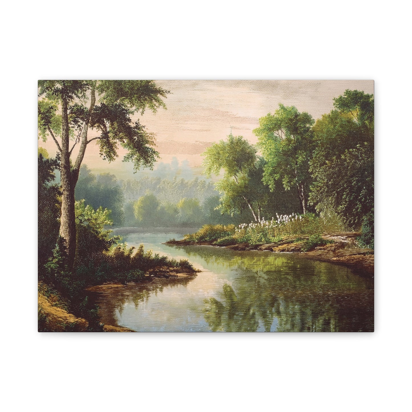 Serene Landscape Canvas Print, Nature Wall Art, Rustic Home Decor, Scenic Art, Tranquil Room Decoration, Gift for Nature Lovers