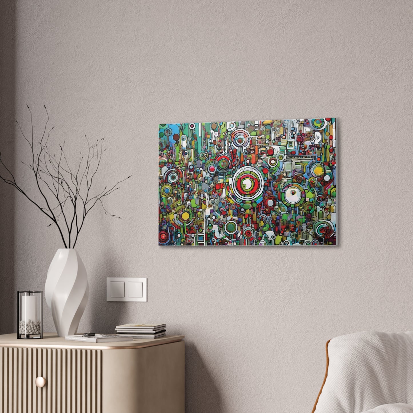 Colorful Abstract Canvas Art Print, Vibrant Wall Decor, Modern Home Decoration, Unique Gift Idea, Artistic Interior Design