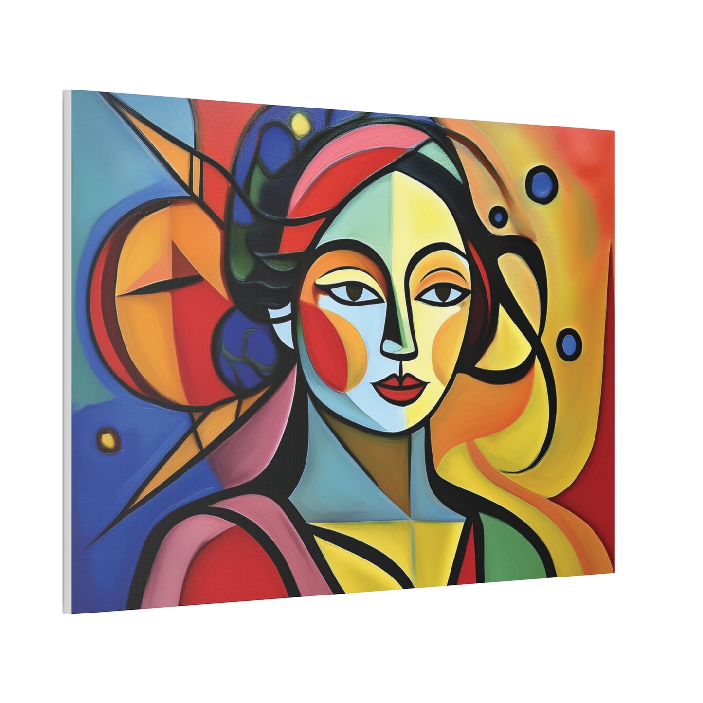 Bold Portrait, Vibrant Abstract Art Canvas Print, Colorful Wall Decor, Unique Gift, Home Aesthetic, Modern Art, Artistic Wall Hanging