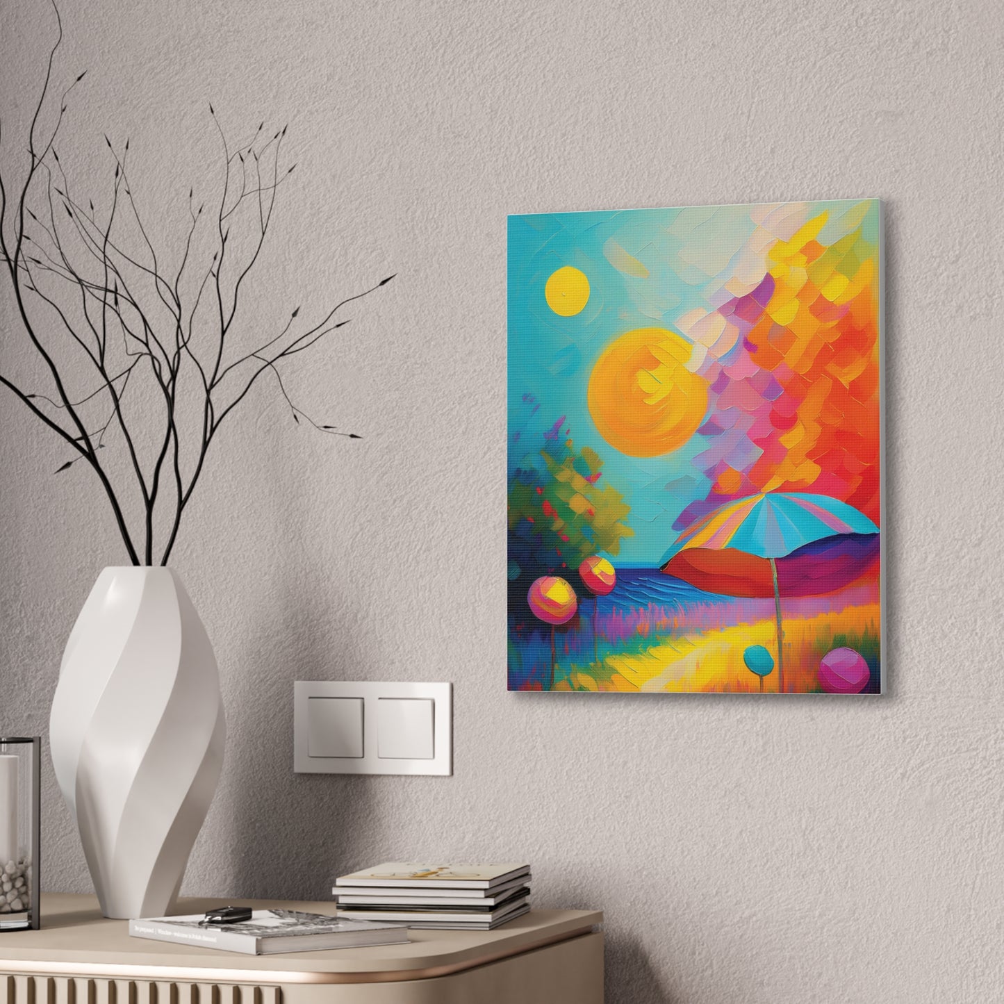 Vibrant Canvas Art, Colorful Wall Decor for Home, Brighten Your Space, Gift for Art Lovers, Ideal for Living Room or Bedroom