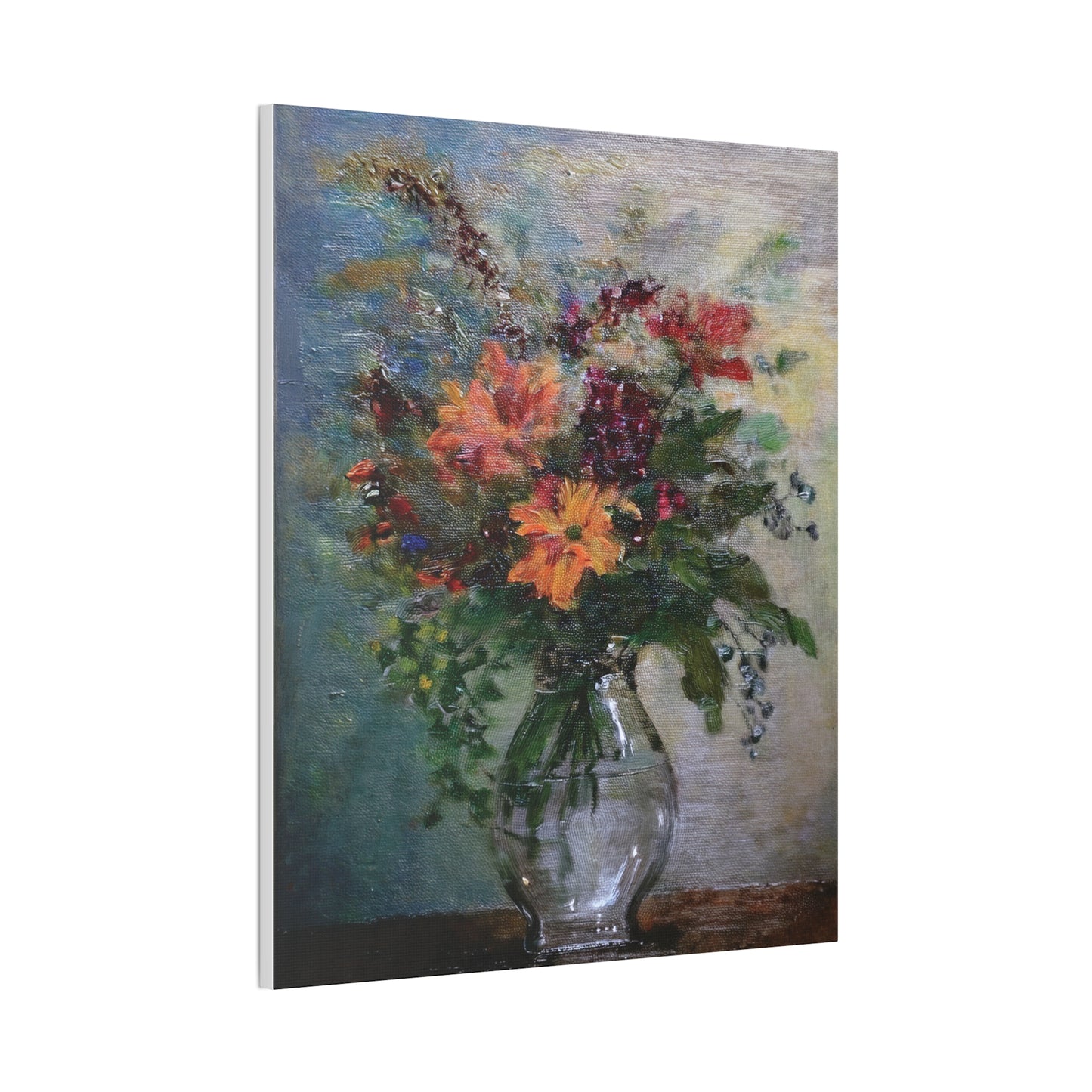 Floral Canvas Wall Art, Vintage Flower Painting, Home Decor, Gift for Her, Living Room Decoration, Art for All Occasions