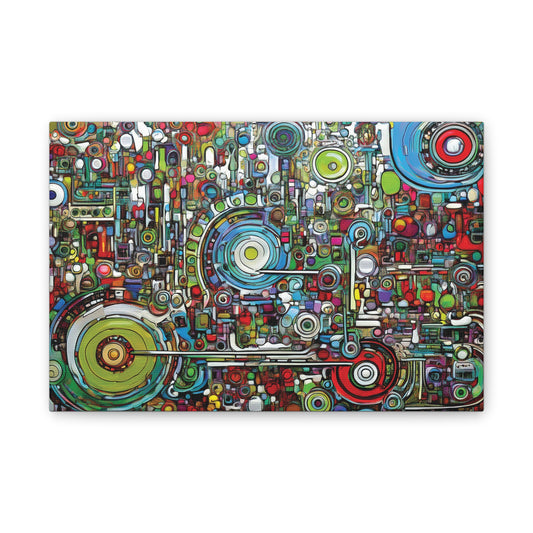 Vibrant Abstract Canvas Art Print, Colorful Wall Decor, Modern Home Art, Gallery-Style Artwork, Unique Gift Idea