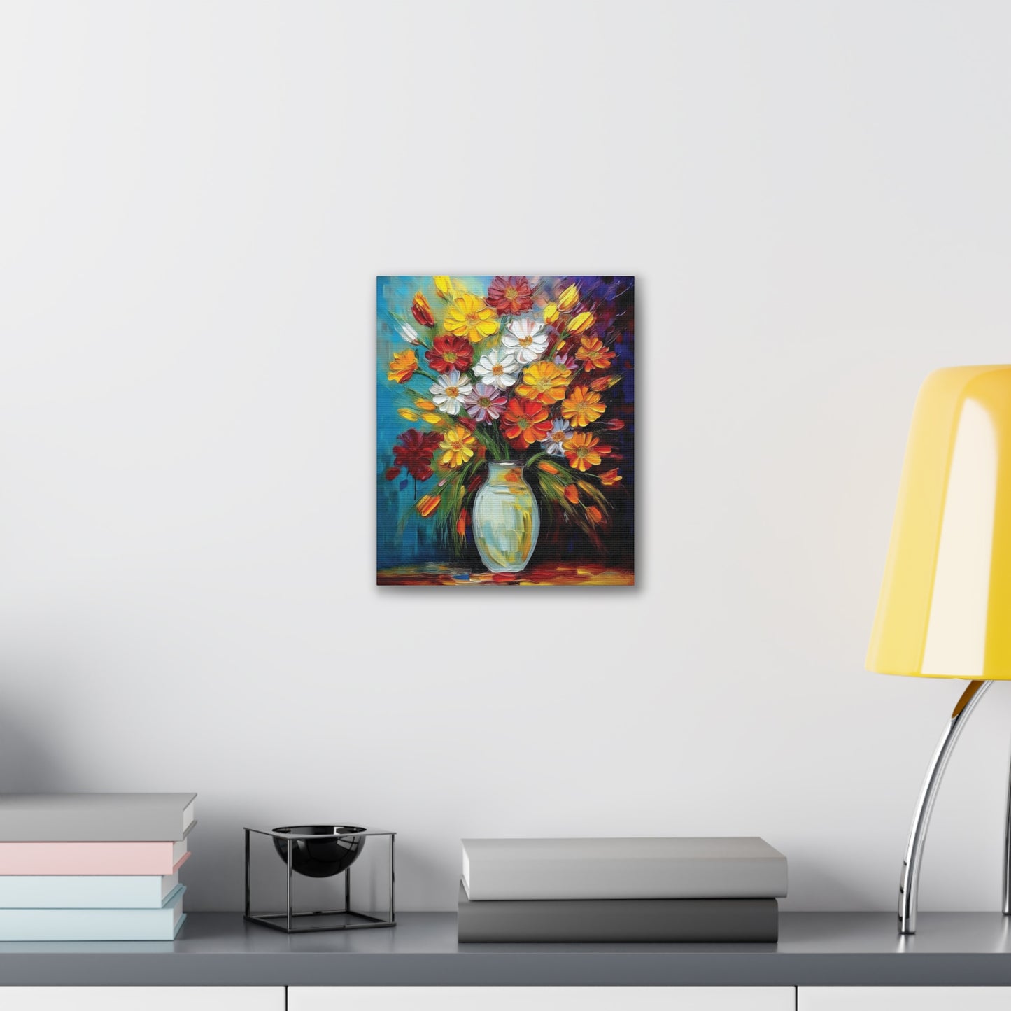 Vibrant Floral Canvas Art | Colorful Flower Wall Decor, Home Gift, Art Print, Spring Decor, Gift for Her, Botanical Artwork