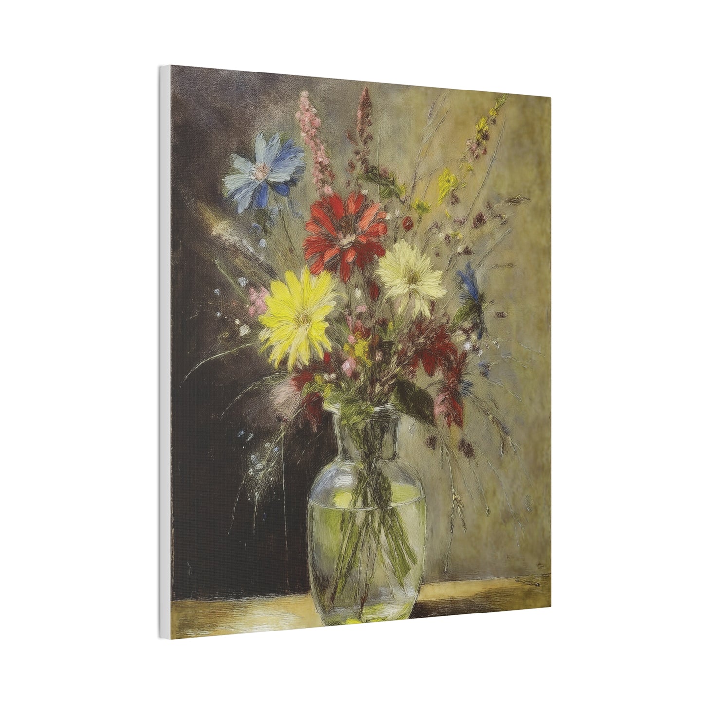 Floral Canvas Art Print, Vibrant Home Decor, Wall Art for Living Room, Colorful Floral Artwork, Gift for Her, Gallery Wrap