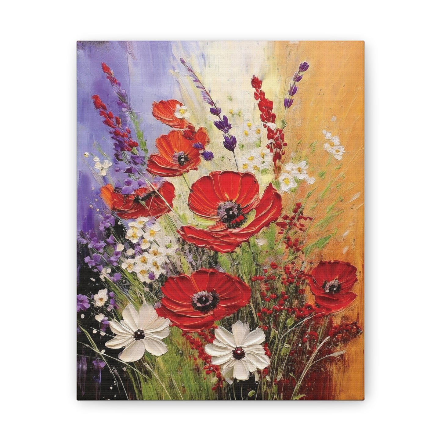 Vibrant Flower Canvas Wall Art | Colorful Floral Home Decor, Gift for Home, Nature Lover Wall Decor, Spring Decor, Anniversary Gift