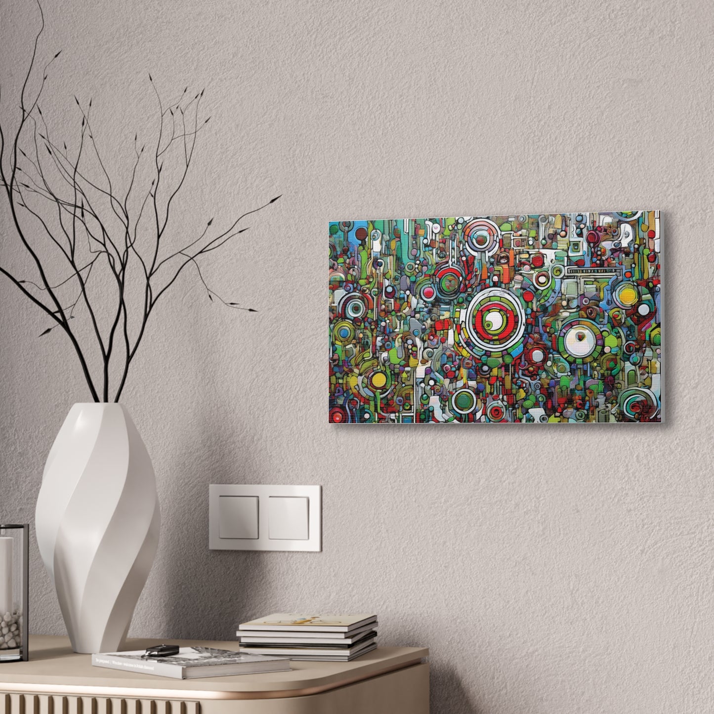 Colorful Abstract Canvas Art Print, Vibrant Wall Decor, Modern Home Decoration, Unique Gift Idea, Artistic Interior Design