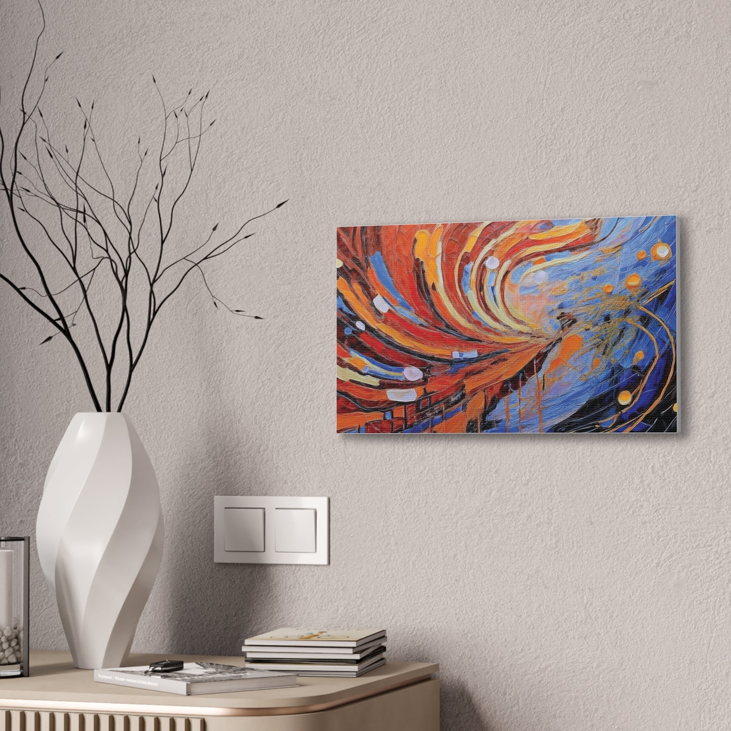 Vibrant Abstract Canvas Art, Colorful Wall Decor for Home or Office, Modern Art Print, Unique Gift for Art Lovers, Colorful Artwork