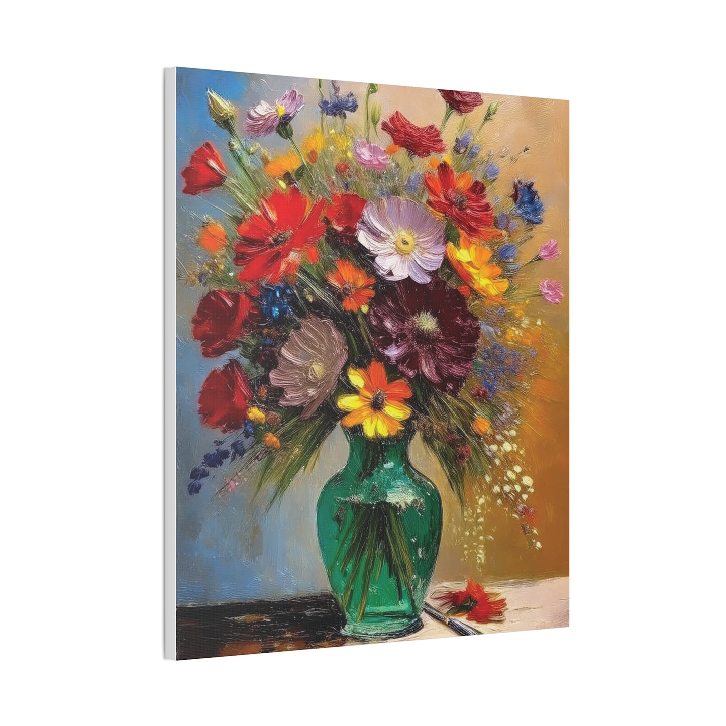 Floral Canvas Art Print, Colorful Flower Wall Decor, Home Interior Design, Gift for Art Lovers, Spring Decor