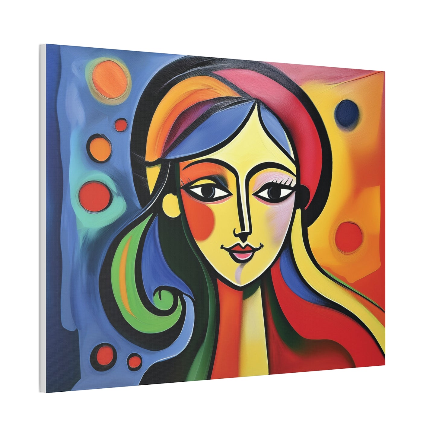 Vibrant Canvas Wall Art, Colorful Abstract Portrait, Modern Home Decor, Unique Gift for Art Lovers, Gallery Wall