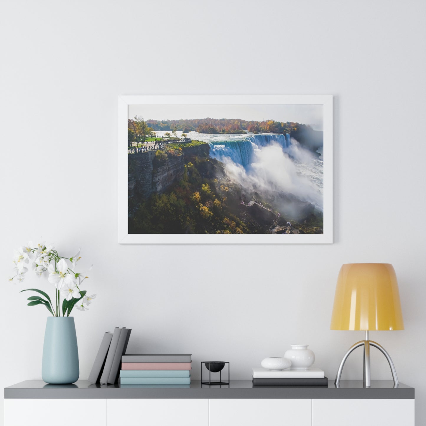 Serene Niagara Falls Framed Poster, Nature Wall Art, Home Decor, Gift for Nature Lovers, Inspirational Landscape