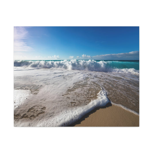 Canvas Print - Serene Wave on Beach Wall Art