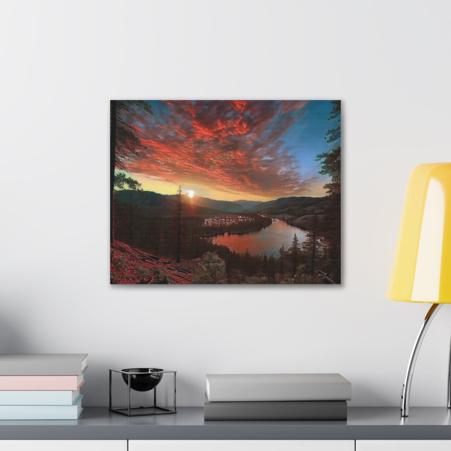 Scenic Canvas Wall Art, Colorful Landscape Print, Nature Decor, Home Wall Hanging, Sunset Photography