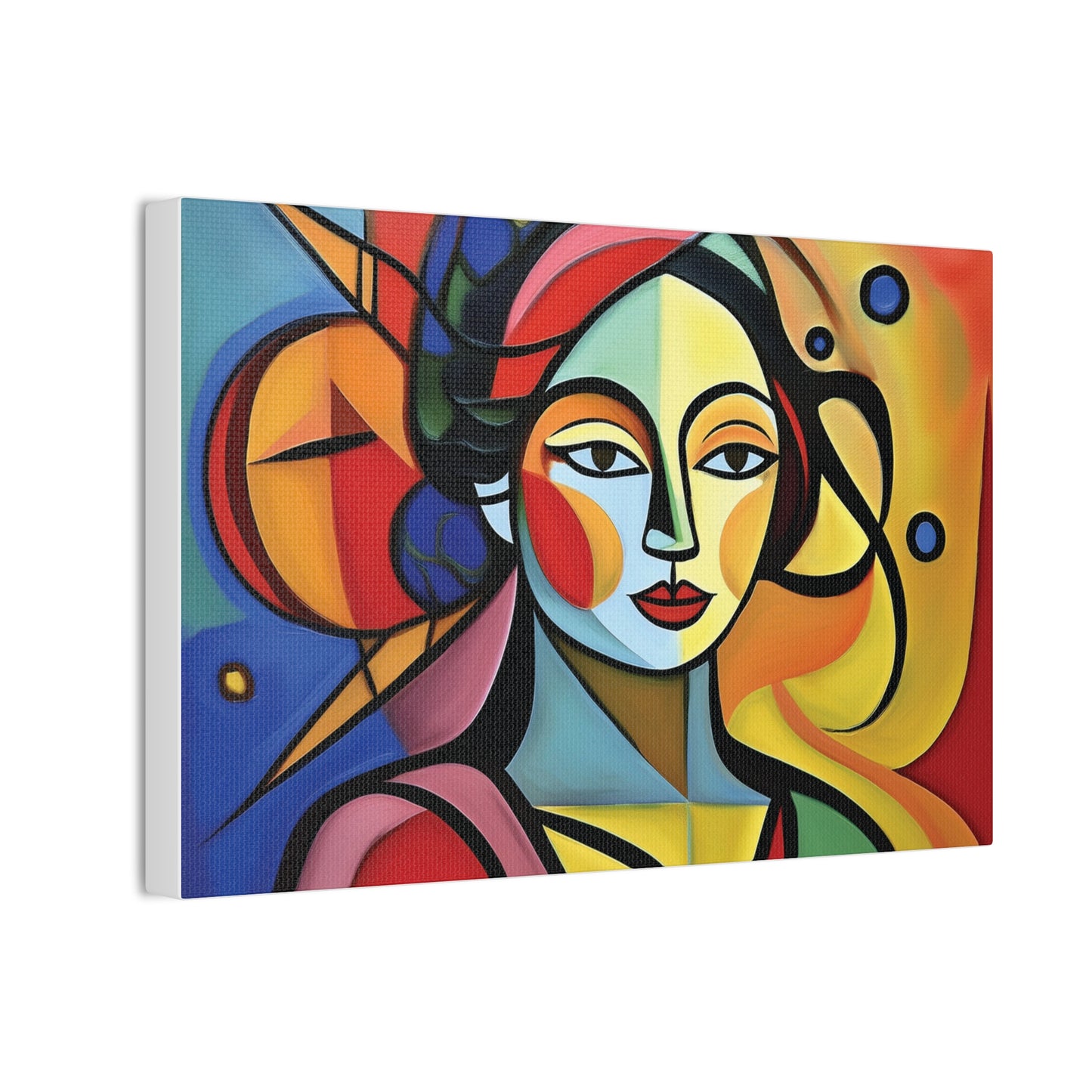 Bold Portrait, Vibrant Abstract Art Canvas Print, Colorful Wall Decor, Unique Gift, Home Aesthetic, Modern Art, Artistic Wall Hanging