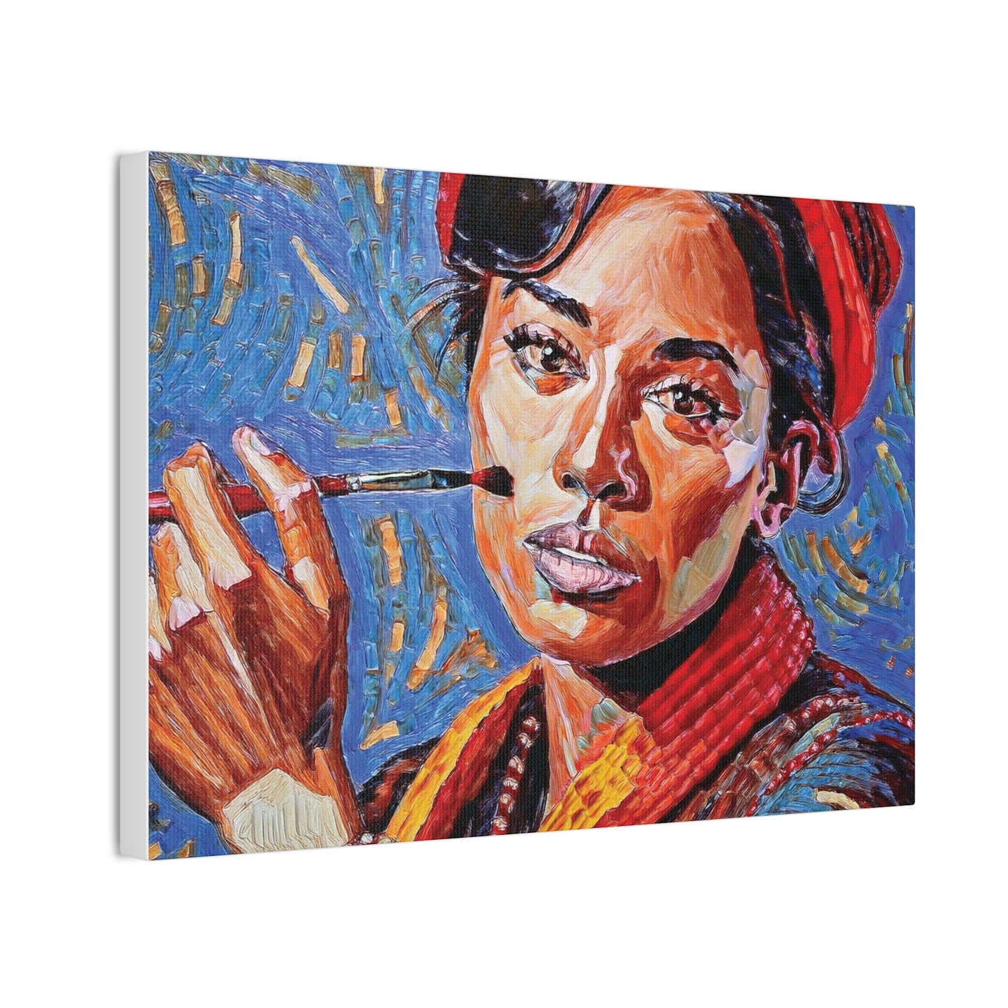 Artistic Canvas Print, Colorful Portrait, Home Decor, Gift for Art Lovers, Wall Art, Unique Artwork