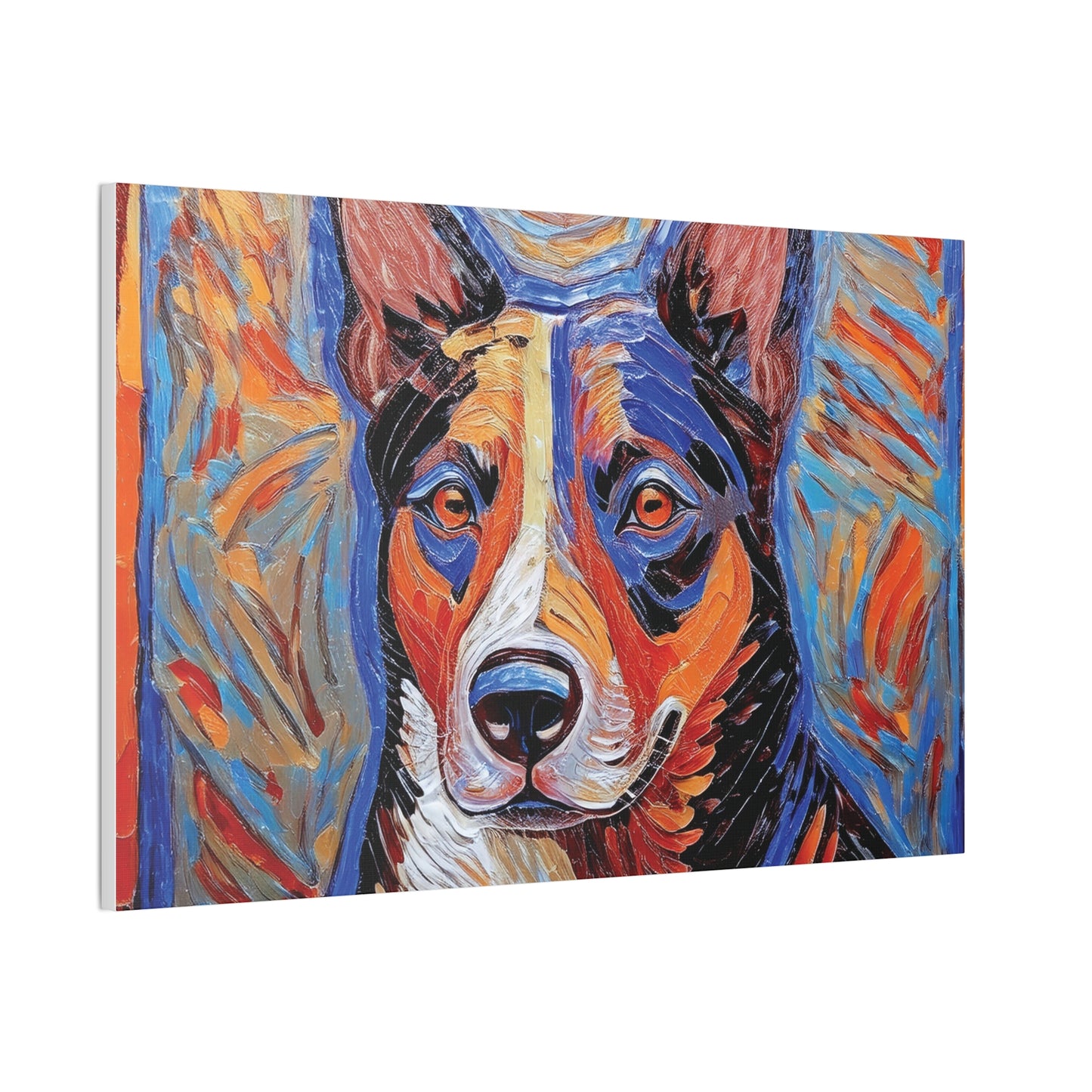 Vibrant Dog Canvas Print, Pet Lover Gift, Colorful Wall Art, Home Decor for Dog Owners, Animal Lover Decor, Unique Gift Idea