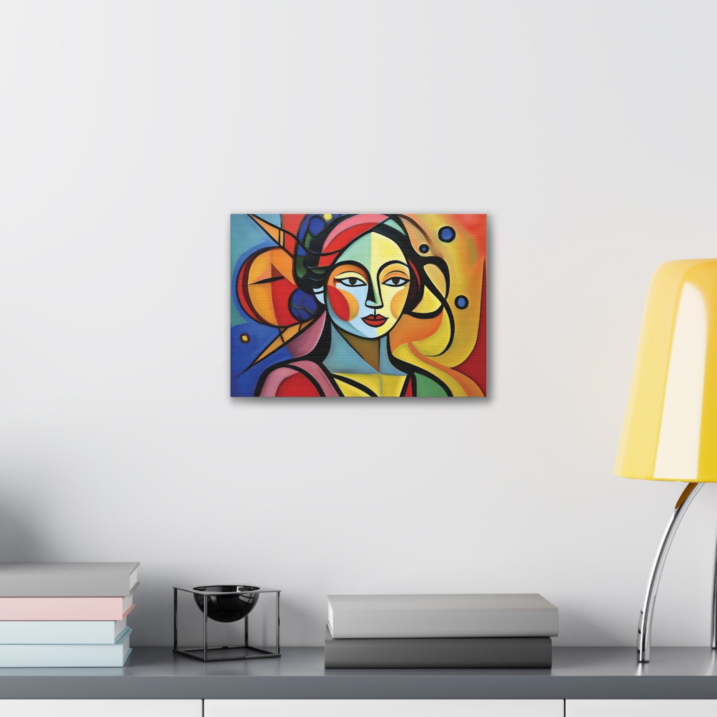 Bold Portrait, Vibrant Abstract Art Canvas Print, Colorful Wall Decor, Unique Gift, Home Aesthetic, Modern Art, Artistic Wall Hanging