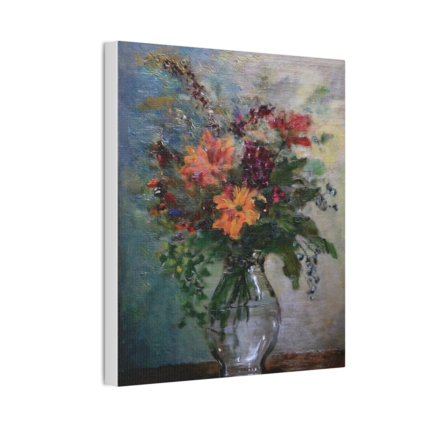 Floral Canvas Wall Art, Vintage Flower Painting, Home Decor, Gift for Her, Living Room Decoration, Art for All Occasions