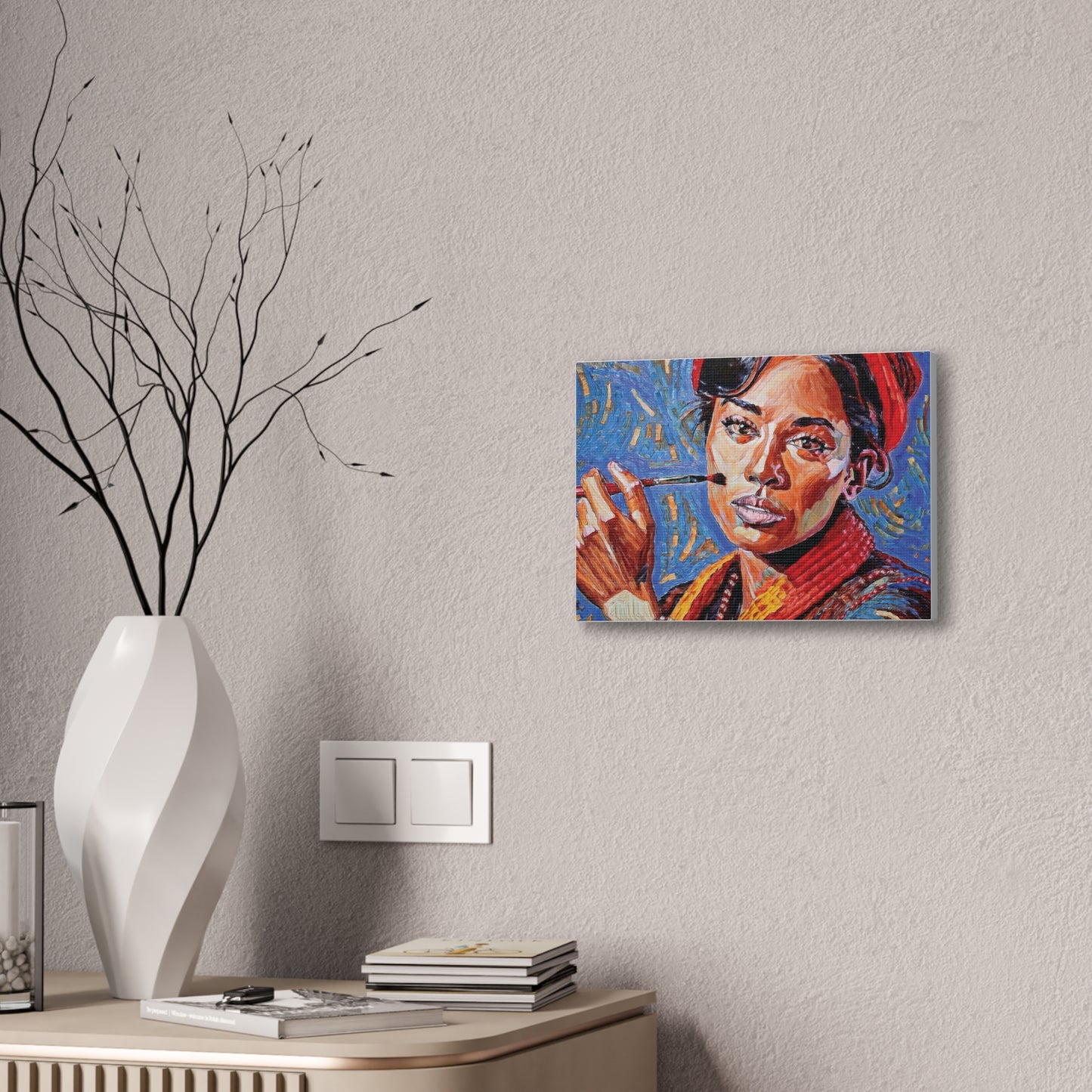 Artistic Canvas Print, Colorful Portrait, Home Decor, Gift for Art Lovers, Wall Art, Unique Artwork
