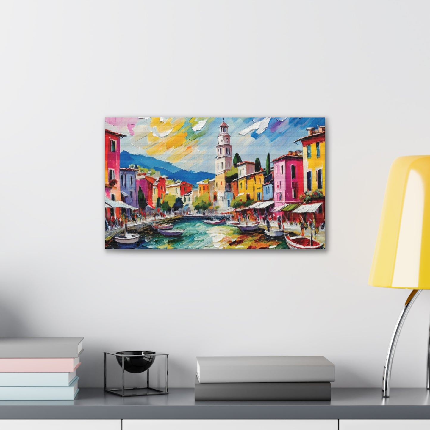 Vibrant Canvas Wall Art, Colorful Landscape Print, Home Decor, Gift for Art Lovers, Living Room Decoration