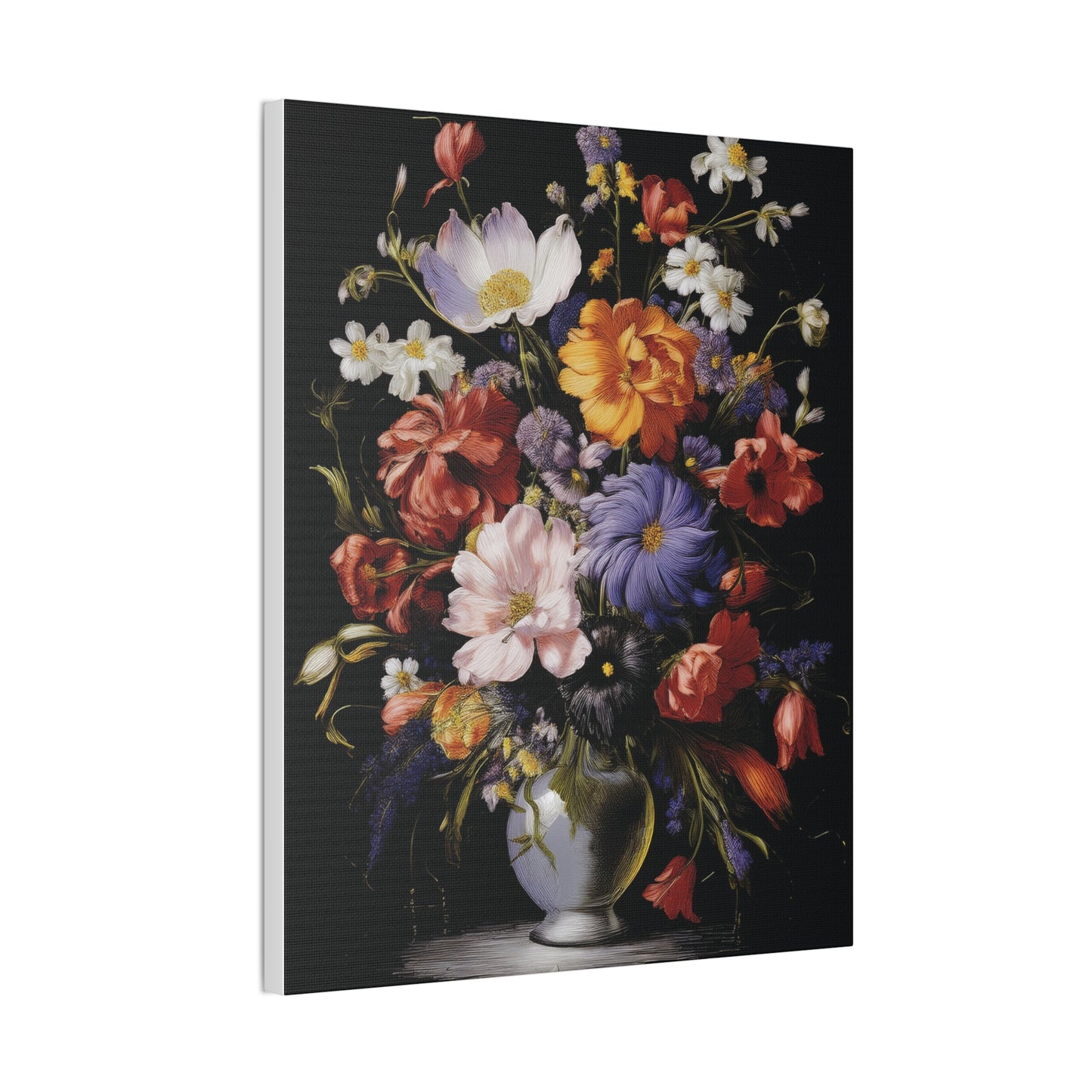 Floral Canvas Art Print, Wall Decor for Home, Vibrant Flower Artwork, Gift for Garden Lovers, Colorful Floral Wall Art, Spring Decoration