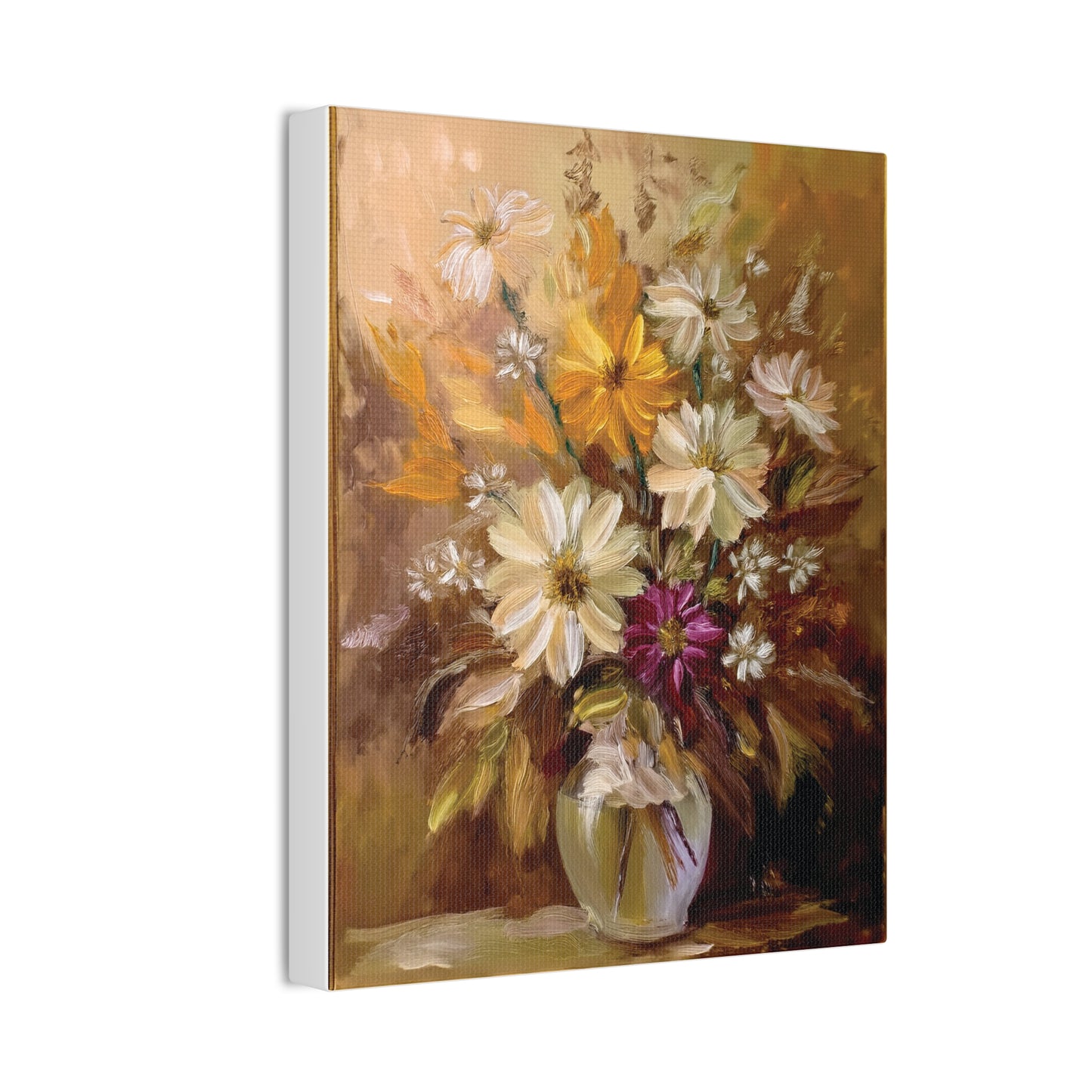 Floral Canvas Art Print, Home Decor, Gallery Wall Art, Mother's Day Gift, Vintage Flower Painting, Elegant Wall Decor