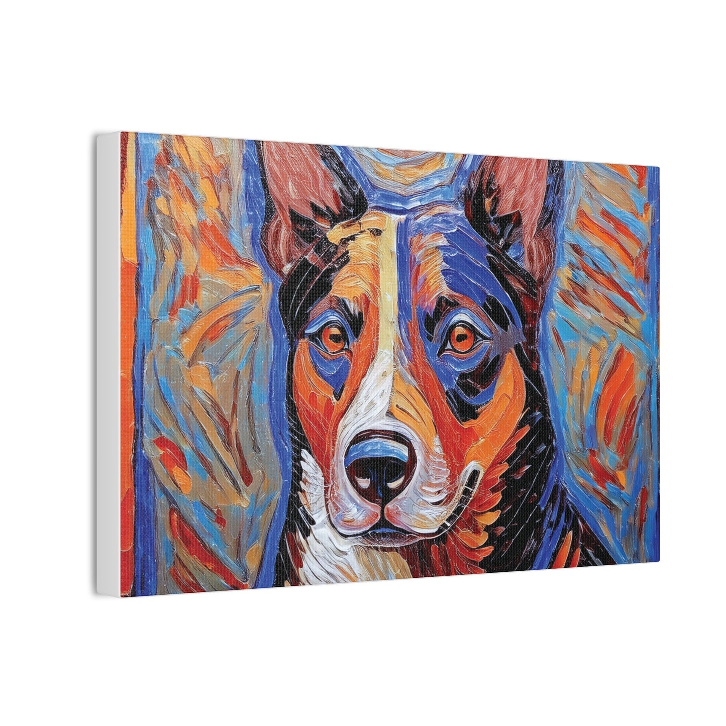 Vibrant Dog Canvas Print, Pet Lover Gift, Colorful Wall Art, Home Decor for Dog Owners, Animal Lover Decor, Unique Gift Idea
