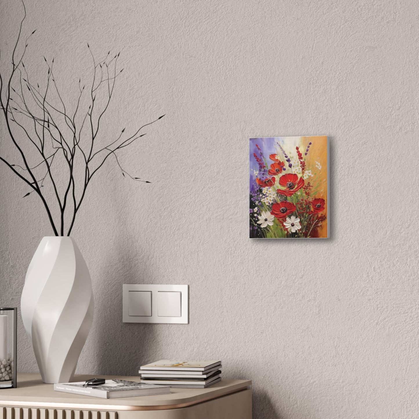 Vibrant Flower Canvas Wall Art | Colorful Floral Home Decor, Gift for Home, Nature Lover Wall Decor, Spring Decor, Anniversary Gift