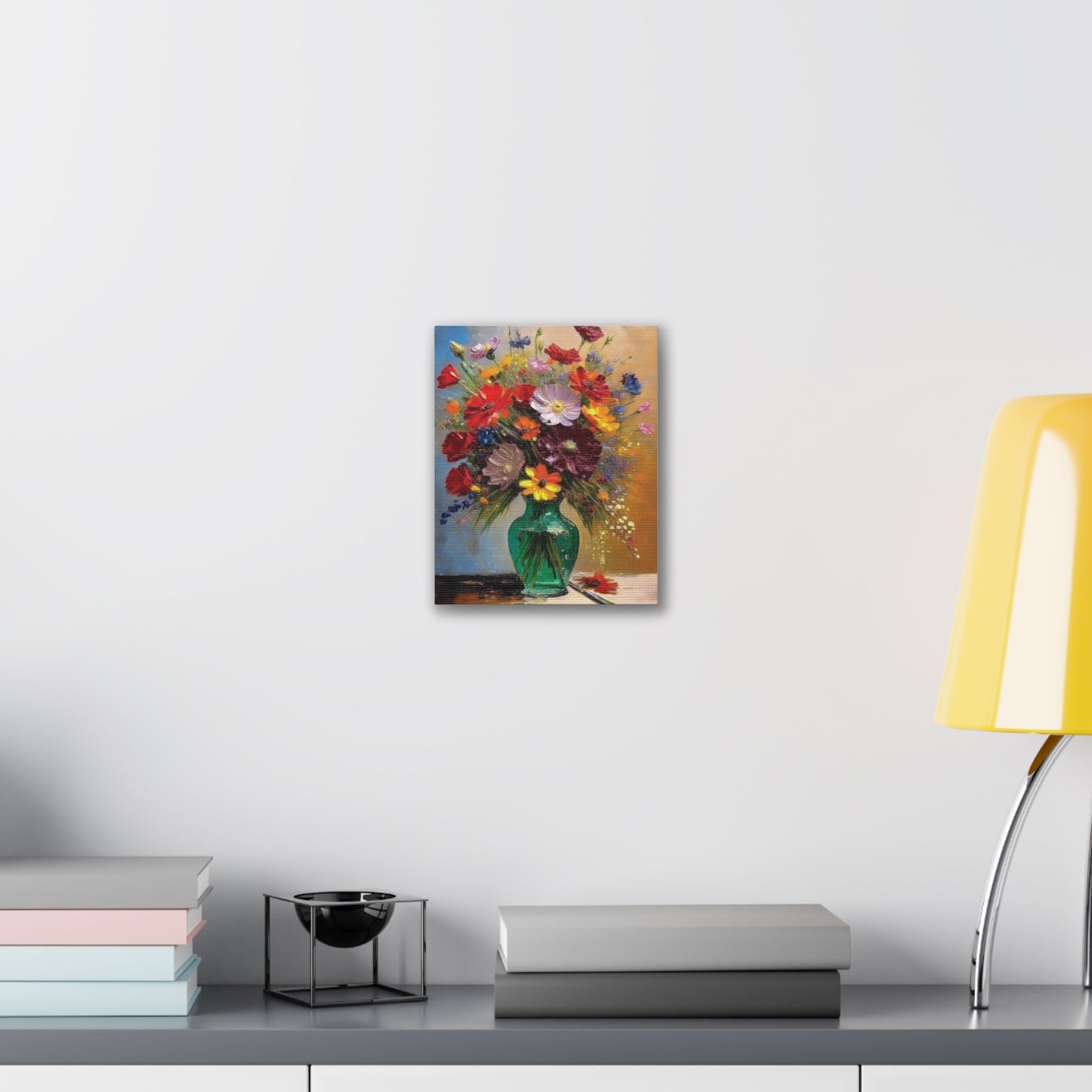 Floral Canvas Art Print, Colorful Flower Wall Decor, Home Interior Design, Gift for Art Lovers, Spring Decor