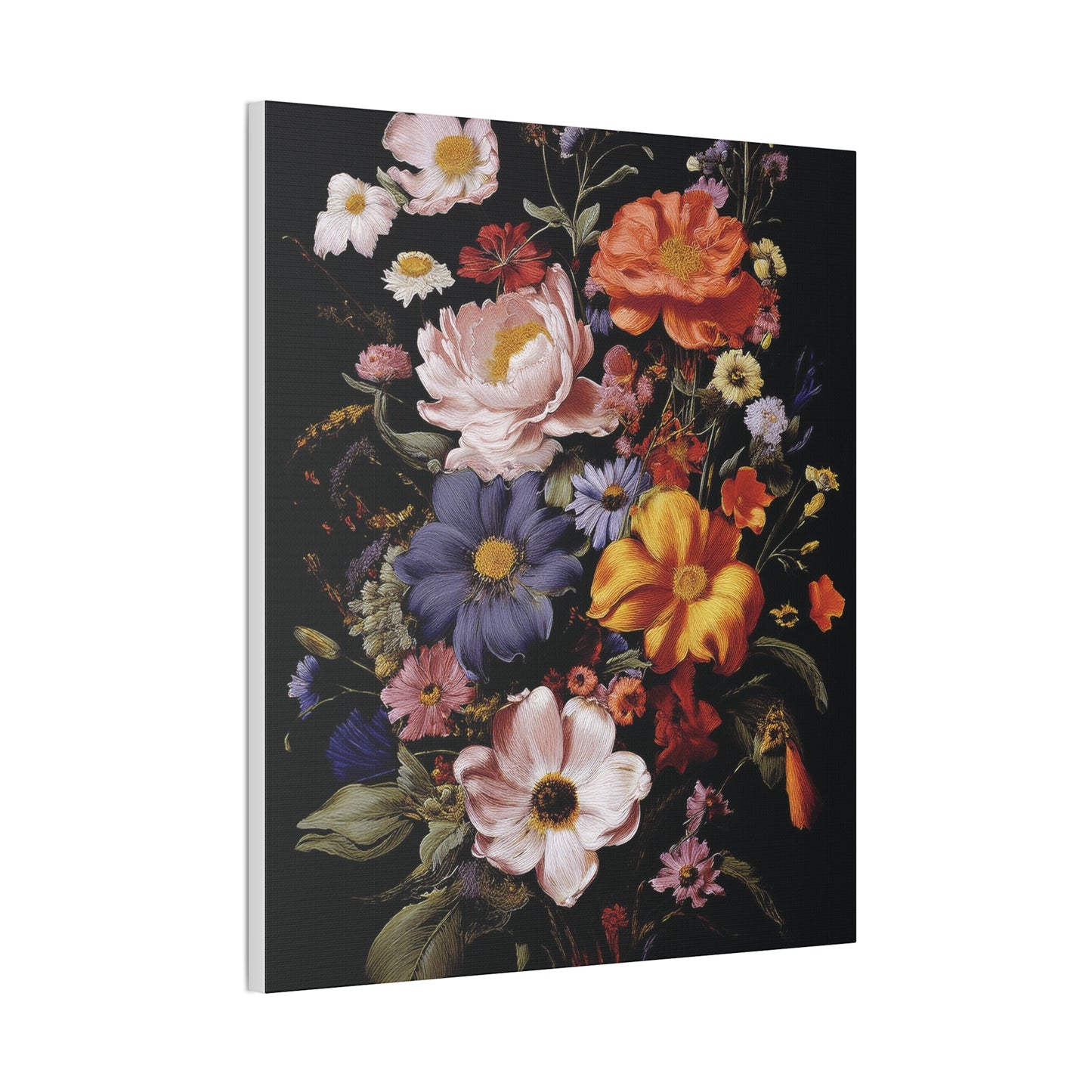 Floral Wall Art Canvas, Botanical Artwork, Home Decor, Gift for Her, Abstract Flower Print, Colorful Flower Canvas