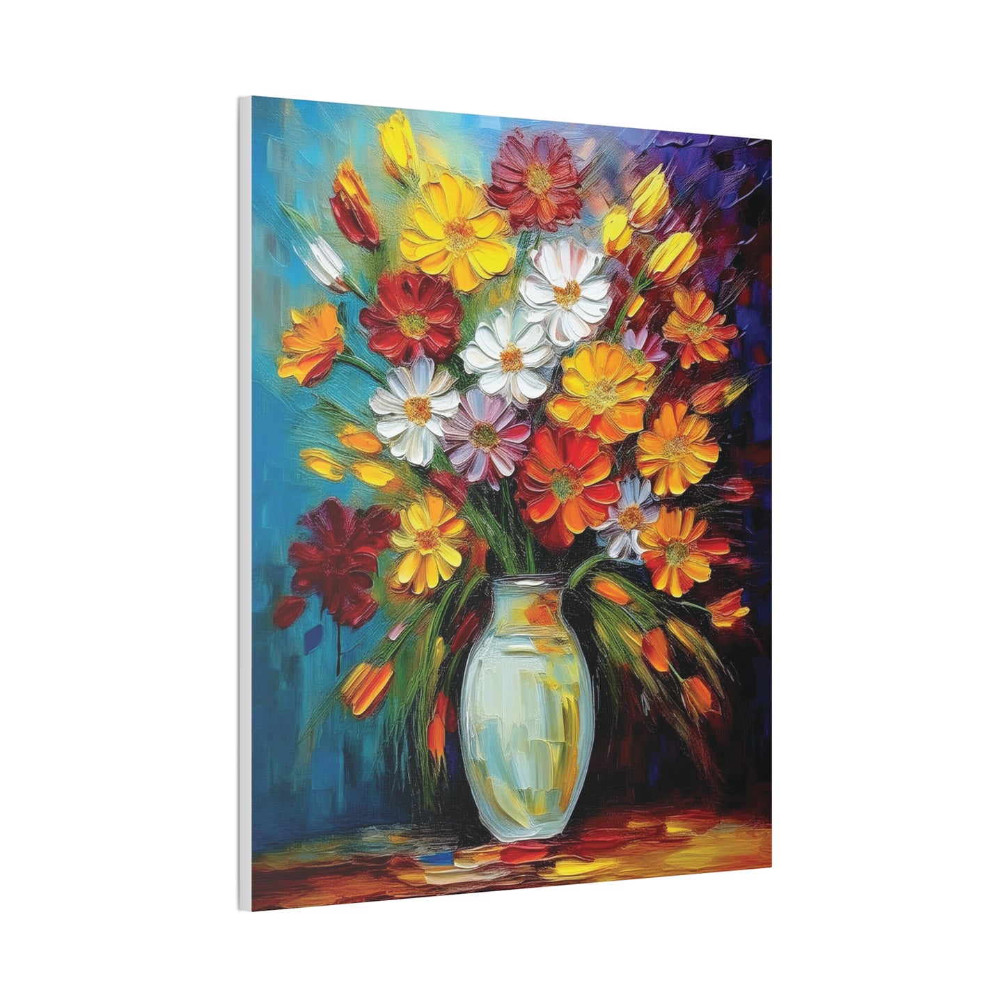 Vibrant Floral Canvas Art | Colorful Flower Wall Decor, Home Gift, Art Print, Spring Decor, Gift for Her, Botanical Artwork