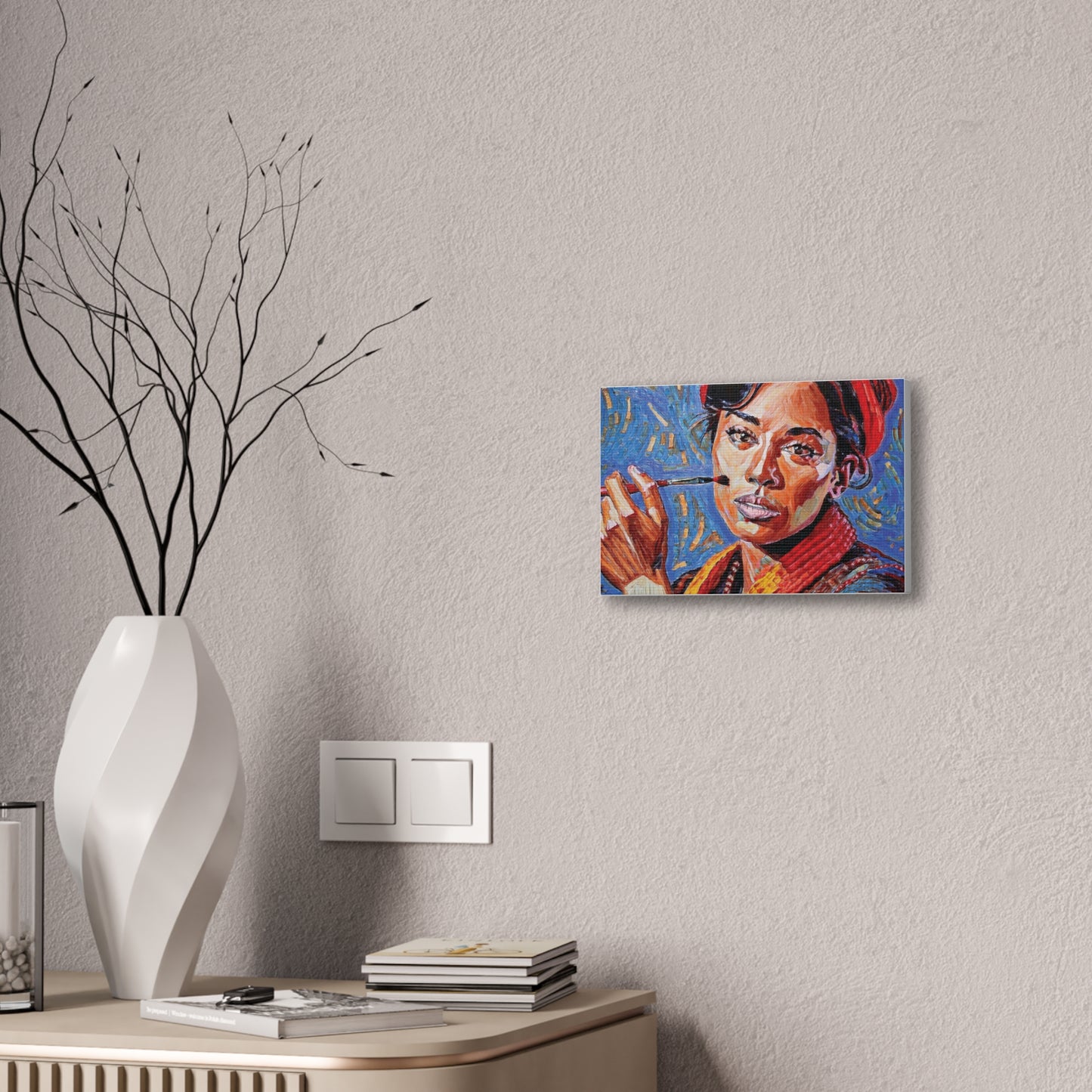 Artistic Canvas Print, Colorful Portrait, Home Decor, Gift for Art Lovers, Wall Art, Unique Artwork
