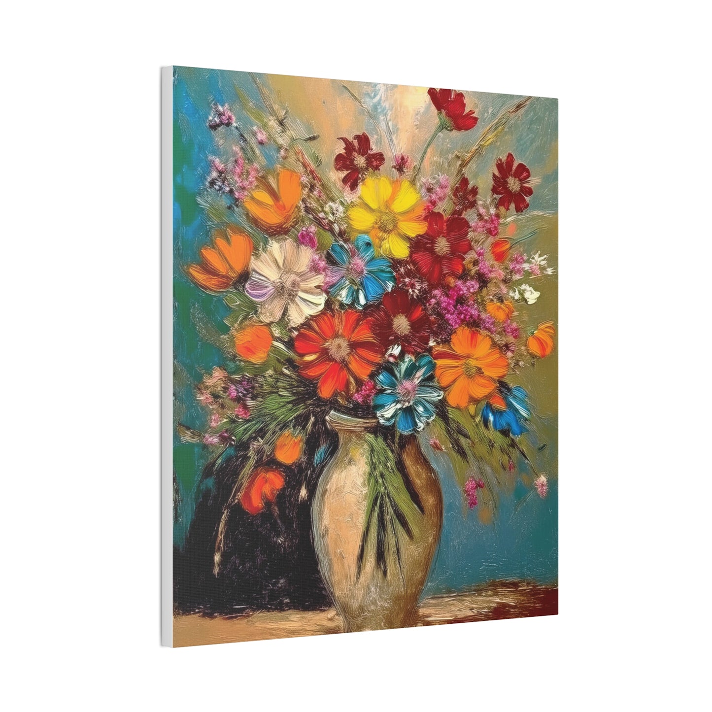 Canvas Wall Art - Colorful Floral Print for Home Decor, Vibrant Nature Artwork, Perfect Gift for Art Lovers, Living Room Accent