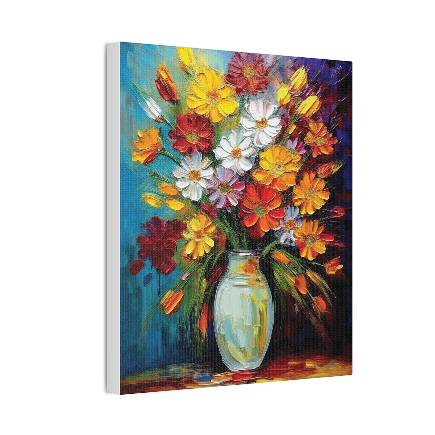 Vibrant Floral Canvas Art | Colorful Flower Wall Decor, Home Gift, Art Print, Spring Decor, Gift for Her, Botanical Artwork