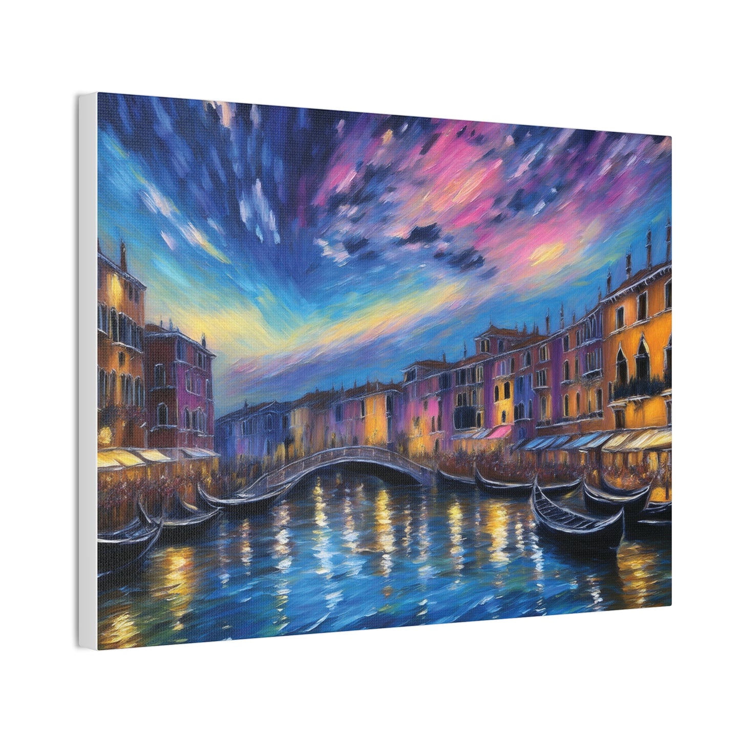 Canvas Wall Art, Serene Venice Scene, Home Decor, Art Gift for Her, Office Wall Decoration, Colorful Landscape Print