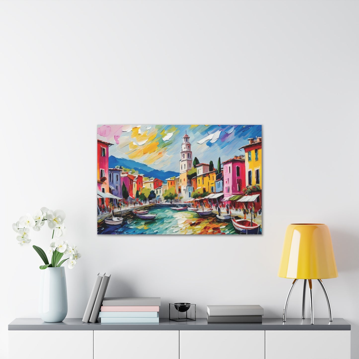 Vibrant Canvas Wall Art, Colorful Landscape Print, Home Decor, Gift for Art Lovers, Living Room Decoration