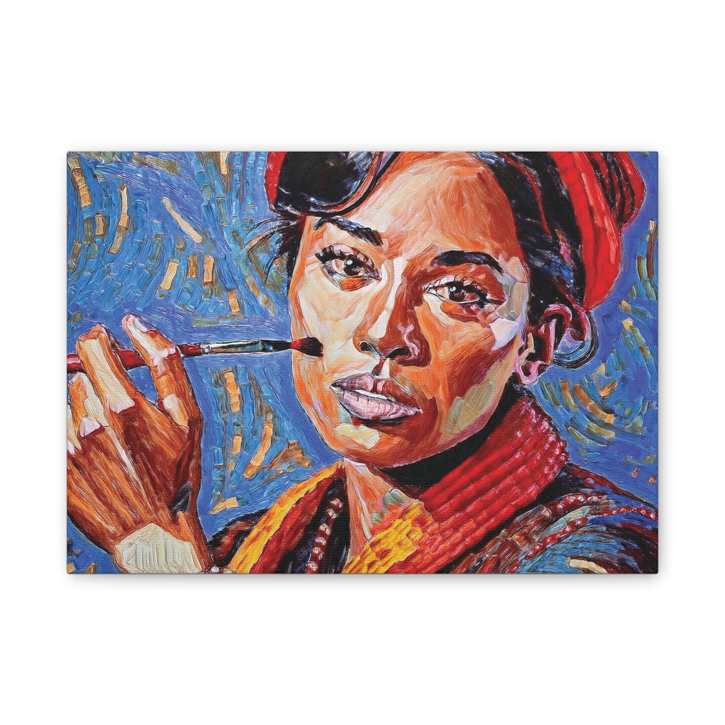Artistic Canvas Print, Colorful Portrait, Home Decor, Gift for Art Lovers, Wall Art, Unique Artwork